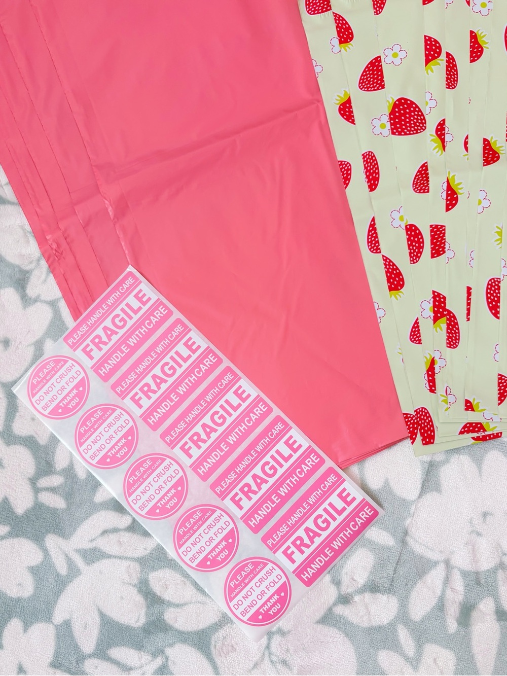 75 Piece Pink Strawberry Shipping Supply Bundle 🍓🎀 - Picture 6 of 6